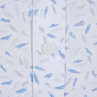 Áo sơ mi nam trắng họa tiết vệt xanh xám GENTITI By Thái Tuấn - 1C813HAKT121