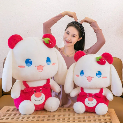 Thú nhồi bông Melody mặt yếm dâu siêu đáng yêu - Size từ 22cm đến 80cm - Quà tặng gấu bông Cinnamoroll hoạt hình cho bé.
