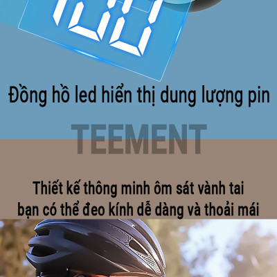 Tai Nghe Dẫn Khí Qua Xương Cao Cấp Teement Tai Nghe Bluetooth Không Dây Dành Cho Thể Thao Và Chạy Bộ - Hàng Chính Hãng