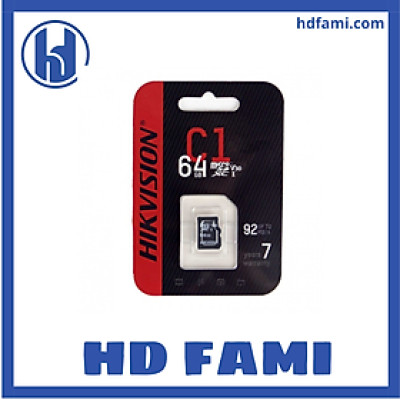 Thẻ Nhớ Camera Hikvision 64Gb Class 10 ( Chuyên dùng cho Camera IP ) - Hàng Chính hãng