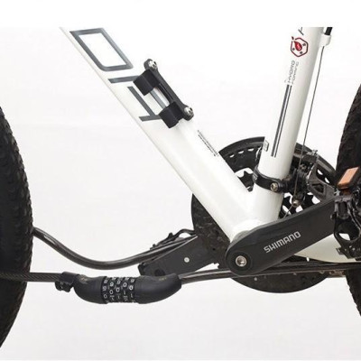 Khóa dây xe đạp 5 số dài 1.2m đổi được mã tặng đèn led hậu xe đạp