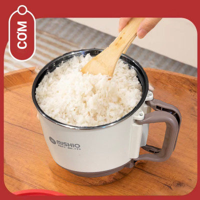 Nồi Lẩu Điện Mini 1.5L Mishio MK392 600W lòng nồi inox 304 không gỉ sét - hàng chính hãng