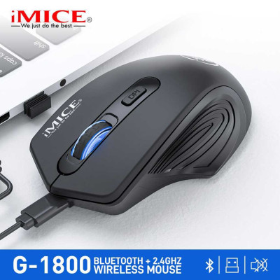 Chuột gaming không dây bluetooth sạc pin HXSJ G-1800 cho game thủ chơi game chuyên nghiệp kết nối Wireless 2.4G - Hàng chính hãng