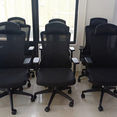 Ghế lưới làm việc tại nhà cao cấp CM4541-M Nội thất Capta Ghế trưởng phòng lưng cao có tựa đầu tay chữ T điều chỉnh độ cao Office Chair