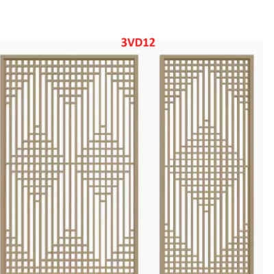 Vách ngăn phòng khách, nhà bếp bằng gỗ 3VD12