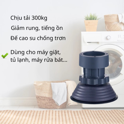 Bộ 04 chân đế cao su đa năng - HT SYS - Đế chống rung máy giặt - Đế chống ồn máy giặt, máy sấy,tủ lạnh, bàn ghế 