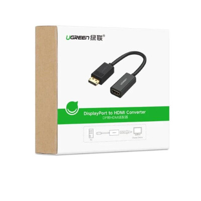 Ugreen UG40363MM137TK Màu Đen Cáp chuyển đổi DisplayPort sang HDMI V1.4 hỗ trợ phân giải 4K 2K - HÀNG CHÍNH HÃNG