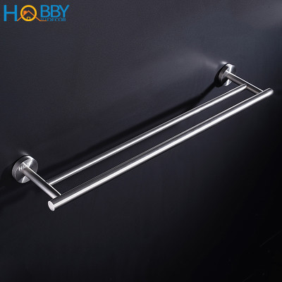 Giá treo khăn tắm quần áo có 2 thanh inox 304 Hobby Home Decor 2TT60