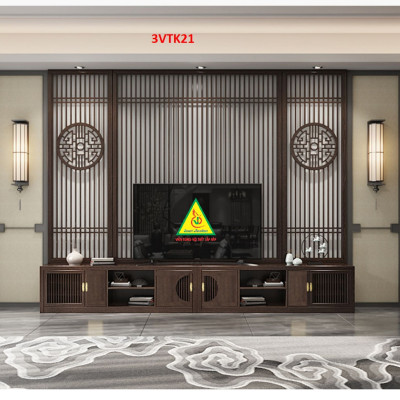 Vách ngăn phòng khách nhà bếp, Tủ kệ vách ngăn phòng 3VTK21