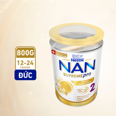 Thùng 6 lon sữa bột Nestlé NAN SUPREMEPRO 2 800g nhập khẩu Đức với 5HMO & đạm Gentle Optipro