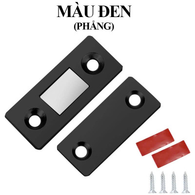 COMBO 2 Nam Châm Gắn Cánh Tủ, Giữ Cánh Cửa Có Lực Hút Mạnh - Giữ Chốt Cánh Tủ Quần Áo, Ngăn Kéo, Tủ Bếp Tiện Lợi, LOẠI THẲNG - MÀU BẠC