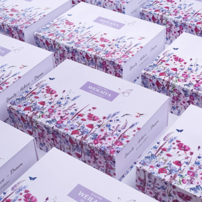 Set quà tặng cao cấp WEILAIYA: Combo Sữa tắm Hoa Hồng và Kem body dưỡng da ban ngày có chống nắng