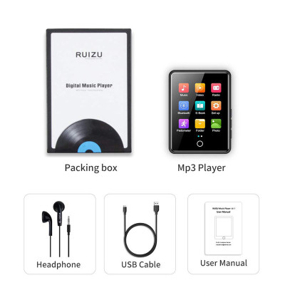 Ruizu M17 - Máy Nghe Nhạc Full Cảm Ứng, Âm Thanh HiFi, Bluetooth - Hàng Chính Hãng