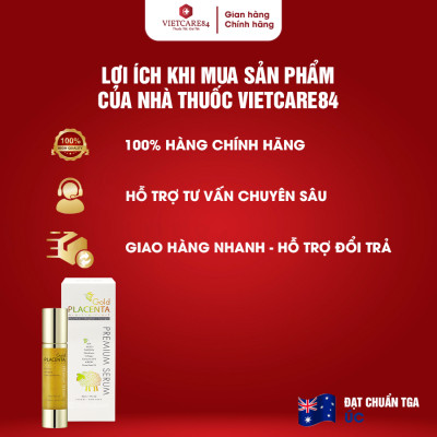Serum Vàng Dr Natural Astragrace Gold Placenta Premium 50ml | Giúp Trắng Da, Ngăn Ngừa Lão Hóa - Nhập Khẩu Chính Hãng
