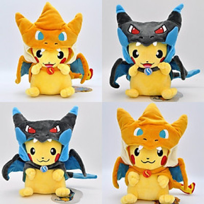 Gấu bông Pikachu cosplay rồng lửa Mega siêu dễ thương độc đáo (23cm) hàng xịn nguyên tem nguyên tag đẹp từng cm, an toàn cho trẻ nhỏ
