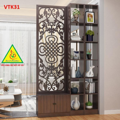 Tủ kệ trang trí kiêm vách ngăn phòng khách , nhà bếp VTK31 - Nội thất lắp ráp Viendong Adv