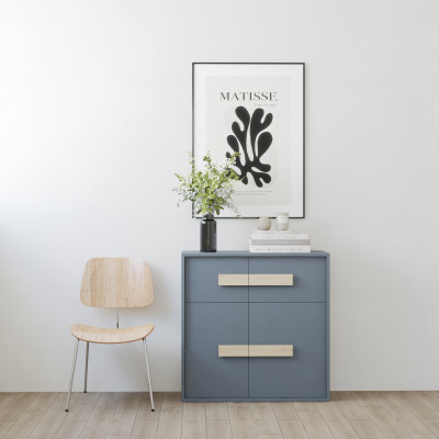 HAPPY FURNITURE , Tủ lưu trữ 4 cửa mở - SPACE, TCM_237 , 80cm x 32cm x 80cm DxRxC