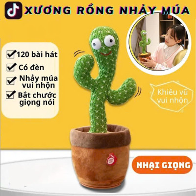 Cây xương rồng nhảy múa vui nhộn, uốn lượn, nhại tiếng, phát sáng - Xương rồng biết nói cao cấp - Hàng chính hãng