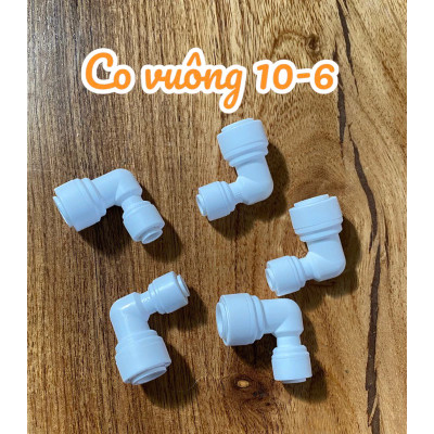 Cút góc nối nhanh ống phi 10 ra ống phi 6 cho dây máy lọc nước - Hàng Chính Hãng