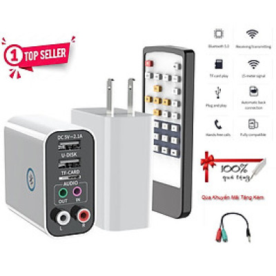 Hàng Chính Hãng - Bộ Thu Phát Bluetooth K16-JA Bluetooth 5.0 Phạm Vi Kết Nối 15m Chế Độ Chuyển Đổi Linh Hoạt Đa Dạng Nguồn Phát Blueooth TF USB AV 3.5mm Remote Sạc USB Kép 5V/2.1A Tự Động Kết Nối Giải Mã HD Hỗ Trợ Thẻ Nhớ Lên Tới 128Gb - ROGTZ
