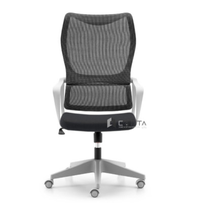 Ghế văn phòng hiện đại lưng cao CM4546-2M Nội thất Capta Ghế làm việc kiểu dáng hiện đại khung nhựa màu xám chân xoay nâng hạ gật gù hàng nhập khẩu