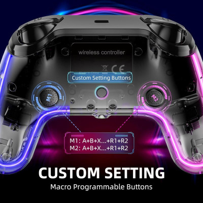 Gamepad Tay Game Không dây Bluetooth P69 RGB cho máy tính - điện thoại - máy tính bảng - hàng nhập khẩu