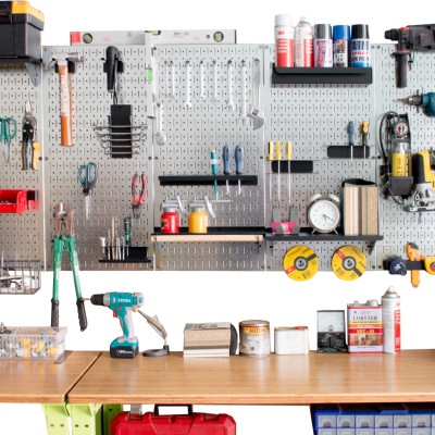 Bộ 5 móc nhỏ Pegboard bằng thép dày 1,6mm sơn tĩnh điện hiện đại - Phụ kiện cho bảng treo dụng cụ cơ khí 