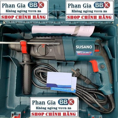 (LOẠI 1) Máy Khoan Đục Bê Tông SUSANO 1200W, 3 Chế Độ 2-26 Cam kết 100% Ruột Đồng Máy Khỏe Chạy Êm Bền