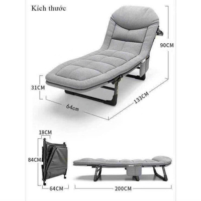 Giường Ngủ Văn Phòng Gấp Gọn, Giường Xếp Thông Minh Di Động Nằm Nghỉ Trưa Tiện Ích. Khung Thép Sơn Tĩnh Điện - Hàng chính hãng