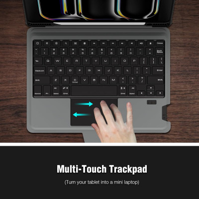 Bao Da Kèm Bàn Phím cho iPad Pro 11 inch & iPad Pro 13 inch M4 2024 Nillkin Bumper Link Keyboard Case (Có Đèn Nền Backlit Keyboard) - Hàng Chính Hãng