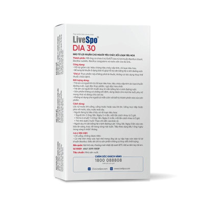 Giảm triệu chứng tiêu chảy cấp - LiveSpo DIA 30 - ( hộp 10 ống x 5ml)