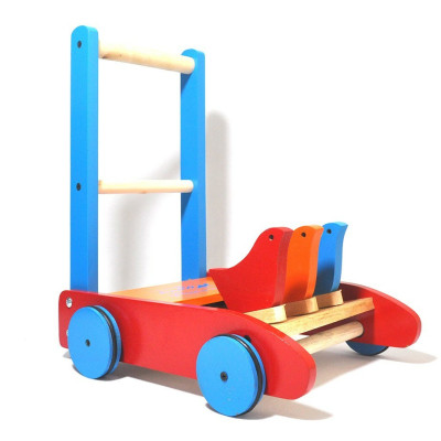 Xe Tập Đi Bằng Gỗ, Xe Đẩy Bằng Gỗ Cho Bé Nhanh Biết Đi