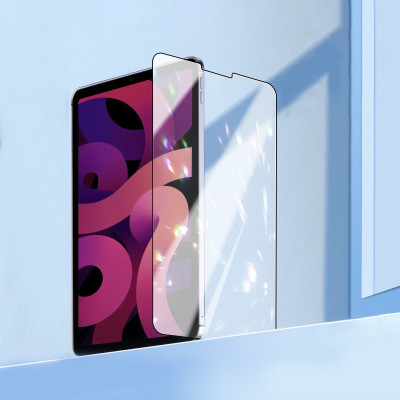 Kính Wiwu 2.5D Full Coverage Glass Protector Dành Cho Ipad Full Viền Đen Chống Vân Tay, Bề Mặt Kính Cứng 9H - Hàng Chính Hãng