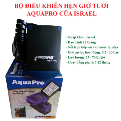 Bộ Hẹn Giờ Tưới Cây Tự Động nhập khẩu Israel dùng pin Hiệu Aquapro nhỏ gọn và tiết kiệm thời gian tưới hàng ngày (Van điều khiển tưới cây tự động)