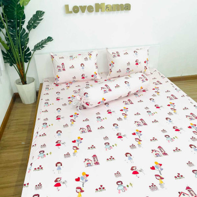 Ga chống thấm cho bé gái LoveMama mềm mại thoáng mát, không nóng chính hãng loại 1