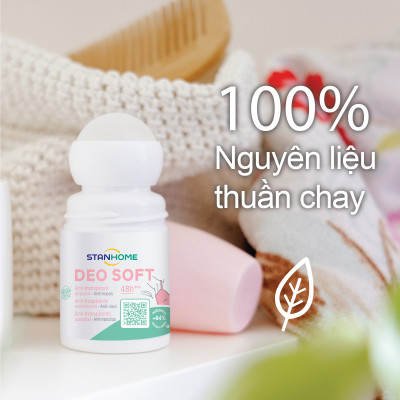 Lăn khử mùi, chống mùi không cồn cho da nhạy cảm Stanhome Deo Soft 50ml