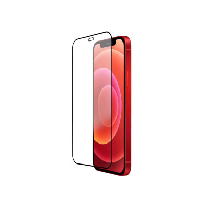 Dán cường lực iPhone 12/12 Pro MIPOW Kingbull HD (2.7D) Premium Full viền đen - Hàng Chính Hãng