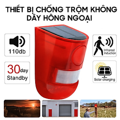 Thiết Bị Chống Trộm Năng Lượng Mặt Trời – Còi Báo Động Lớn, Lắp Đặt Dễ Dàng , đèn trang trí
