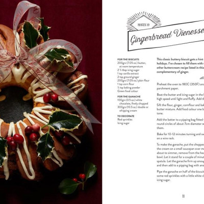 Sách - The Book Of Gingerbread - 50 Spiced Bakes, Houses, Cookies, Desserts and by Helena Garcia (UK edition, Hardcover)