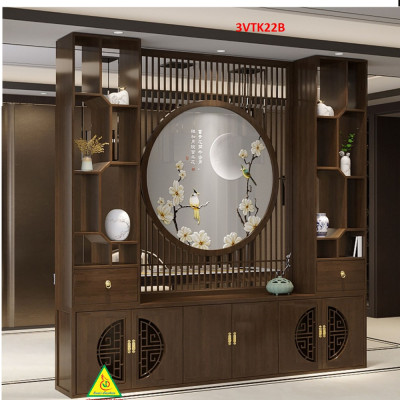 Vách ngăn phòng khách nhà bếp, Tủ kệ vách ngăn phòng 3VTK22B