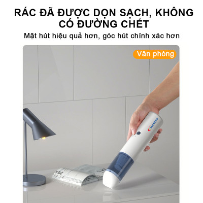 Máy Hút Bụi Xe Hơi Không Dây CV01 120W 4000Pa Màng Lọc HEPA Công Suất Cao Lực Hút Mạnh