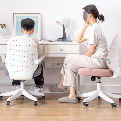 Ghế học bài ở nhà màu hồng CE1016-M Nội thất Capta Ghế xoay học sinh tiểu học trung học tay nâng hạ độ cao chân bánh xe Girls’ study chair