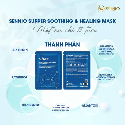 Mặt nạ giấy dưỡng trắng da Sennio Super Soothing & Healing Mask dưỡng ẩm, phục hồi da 23 ml SNO 822