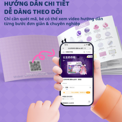 Đồ chơi thiết kế thời trang DIY cho bé gái  5 6 7 8 9 tuổi may vá Mideer Clothing Design House
