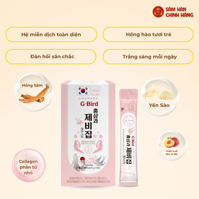 Hồng sâm yến sào G-BIRD (20g x 30 stick dạng thạch) – Daedong