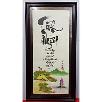 TRANH VIẾT THƯ PHÁP CHỮ - TRI KỶ - VUI SỐNG- TÌNH NGƯỜI-HẠNH PHÚC
