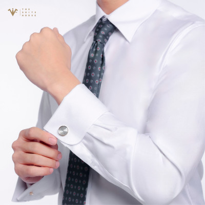 [MUA SƠ MI TẶNG CUFFLINK] ÁO SƠ MI TRẮNG, CỔ TAY ÁO CUFFLINKS, CHẤT LIỆU BAMBOO CAO CẤP, THƯƠNG HIỆU THE SUITS HOUSE