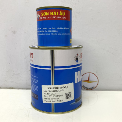 Sơn epoxy Hải Âu màu xanh dương EP352 1L/Bộ