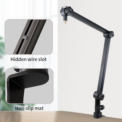 Chân Micro Kẹp Bàn Boom Arm Dr.Mic 2B (Chuyên Nghiệp) - Giá Đỡ Đế Mic Stand Microphone Thu Âm LiveStream Hàng Chính Hãng