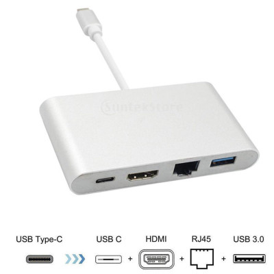 Cáp Chuyển Đổi USB Type C Sang HDMI, Hub USB Và Cổng Lan - Hàng Nhập Khẩu